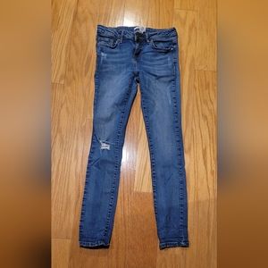 Forever 21 skinny jean size 25 womens distressed blue jean